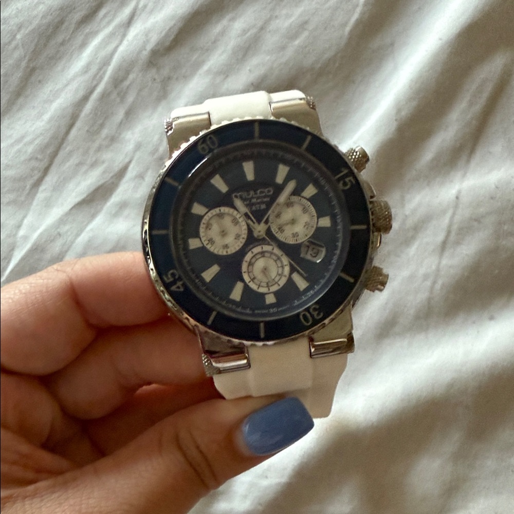 Mulco White and Blue Women's Watch